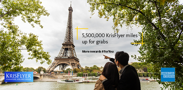 5,500,000 KrisFlyer miles up for grabs with Singapore Airlines KrisFlyer American Express® Cards