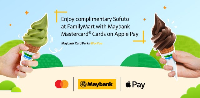 Get complimentary Sofuto Cone/Sundae Cup at FamilyMart with Maybank Mastercard Cards via Apple Pay