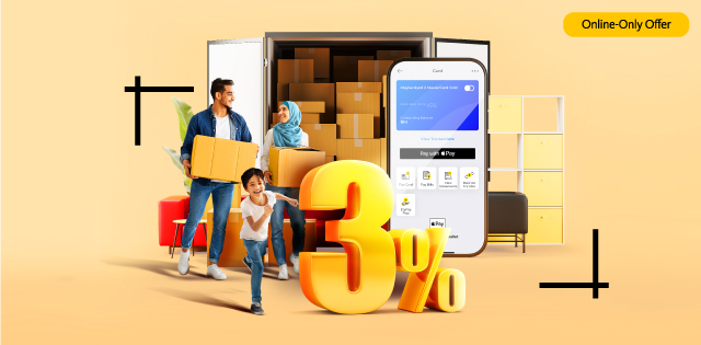 Make your big purchases more manageable with Maybank EzyPay Plus/-i at only 3% p.a.!