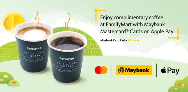 Complimentary Coffee at FamilyMart with Maybank Mastercard Cards via Apple Pay
