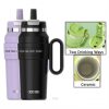 Dodge 900ml Handheld Car Holder Ceramic Liner 304SS Stainless Steel Vacuum Flask DB-24579TC