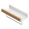 COSSY+ Aluminum Bathroom Storage Rack With Bar And Hook 30cm White