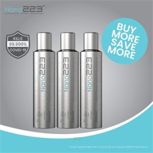 [Combo of 3] Nano223 Multi Surface Disinfectant Mist Spray 200ml [3 pcs]