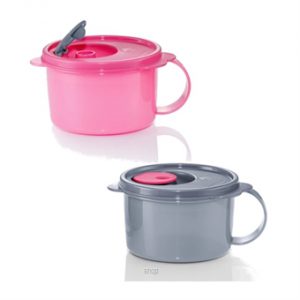 [August Promo] Tupperware Crystalwave Soup Mug (2pcs) 460ml – 11158131